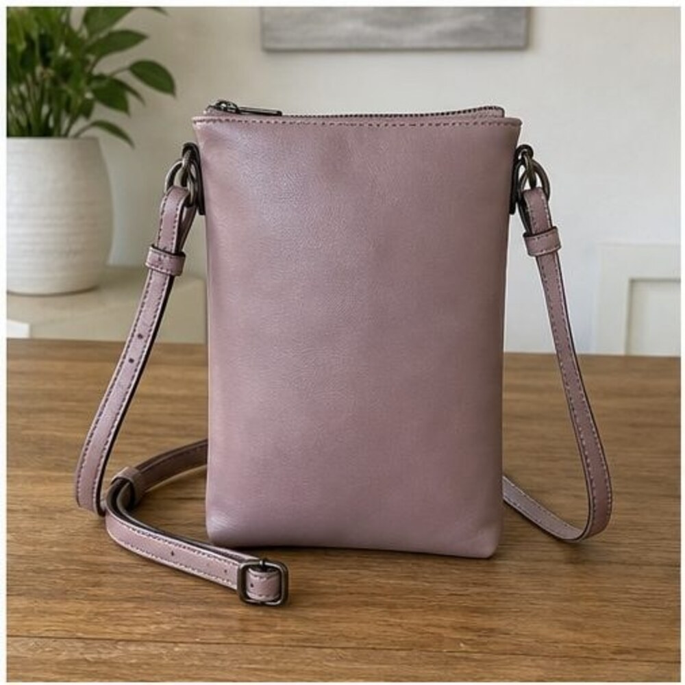 Mauve Zip Crossbody Bag